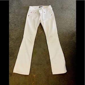 White Hudson size 26 jeans, wide straight leg